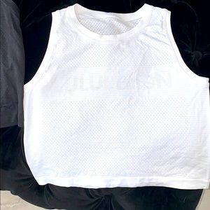 Lululemon Size 6 white crop top